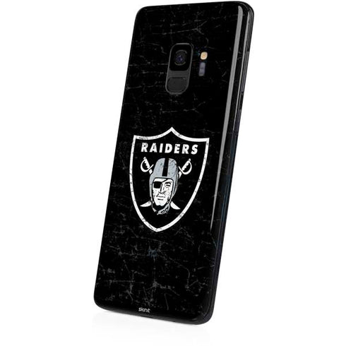 NFL Las Vegas Raiders Distressed Galaxy S9 Skin